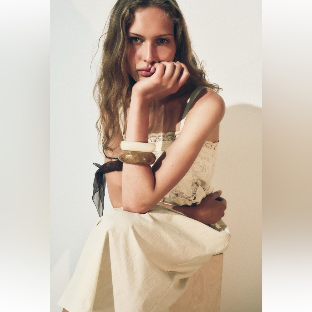 💫 Zara ZW Collection 100% Cotton Dres - NEW 💫 - Picture 16 of 16